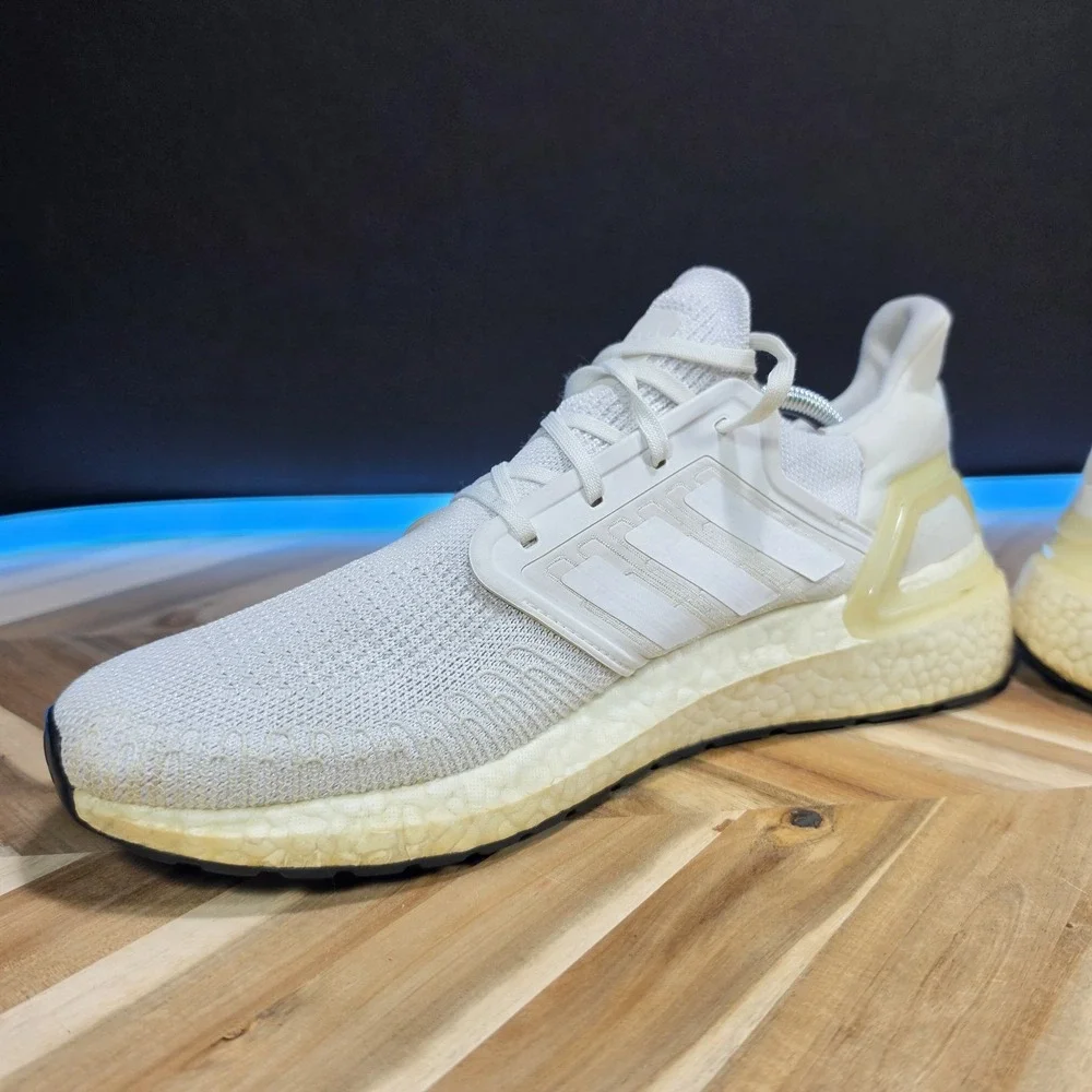 Adidas Men's UltraBoost 20 EF1042 Cloud White Running Shoes Sneakers Size 11 Jog